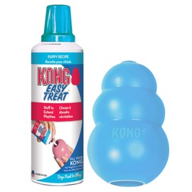 KONG - Puppy Toys for Teething with Puppy Easy Treat Stuffing (Colors May Vary) - for Small Puppies