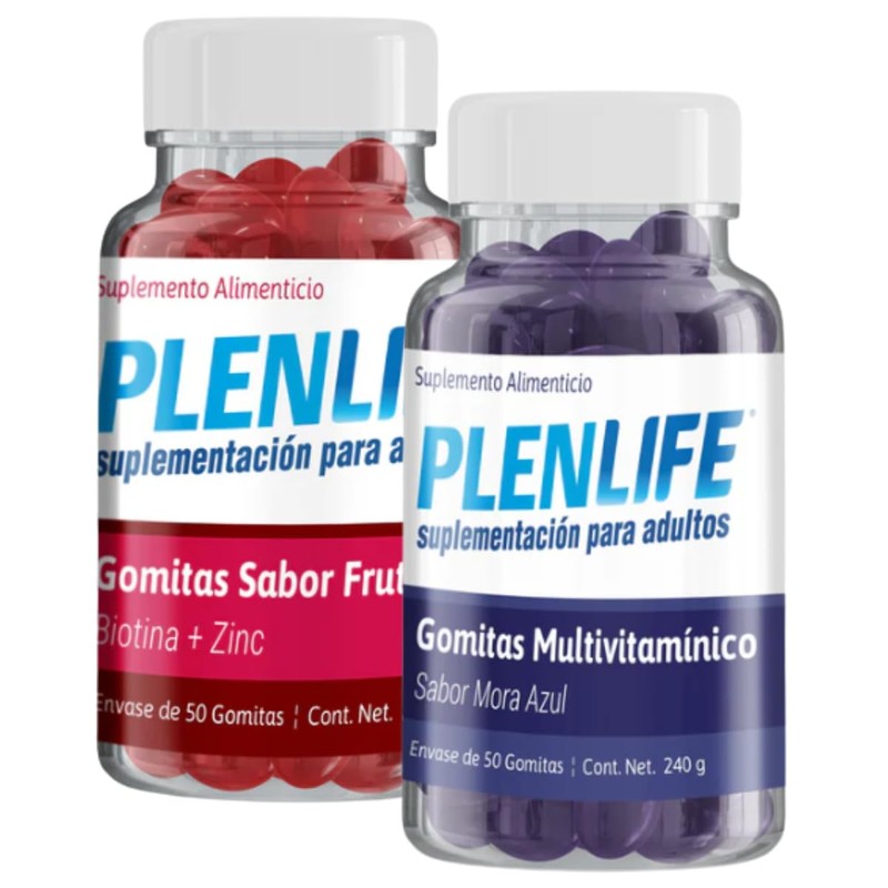 Plenlife 2 Pack | Gomitas con Biotina y Zinc -