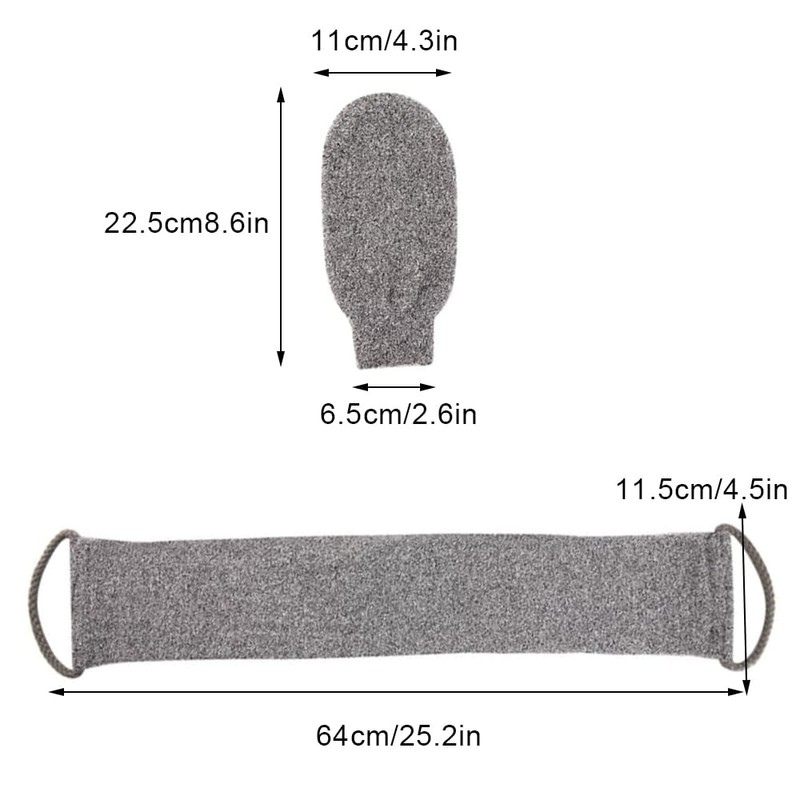 Voarge Back Scrubber, Back Brush Shower with Exfoliating Gloves, Bamboo