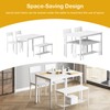 DlandHome Dining Table with 2 Chairs and 1 Bench Dining