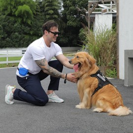 Dog Treat Pouch Kit, Silicone Treat Bag Fanny Pack with Waist Belt Magnetic Closure Pouches, with Dog Clicker and Silent Whistle for Pet Training Walking(Deep Blue)