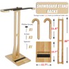 JUSTOOP Adjustable Snowboard Stand Racks, Sturdy Freestanding Snowboard Rack with