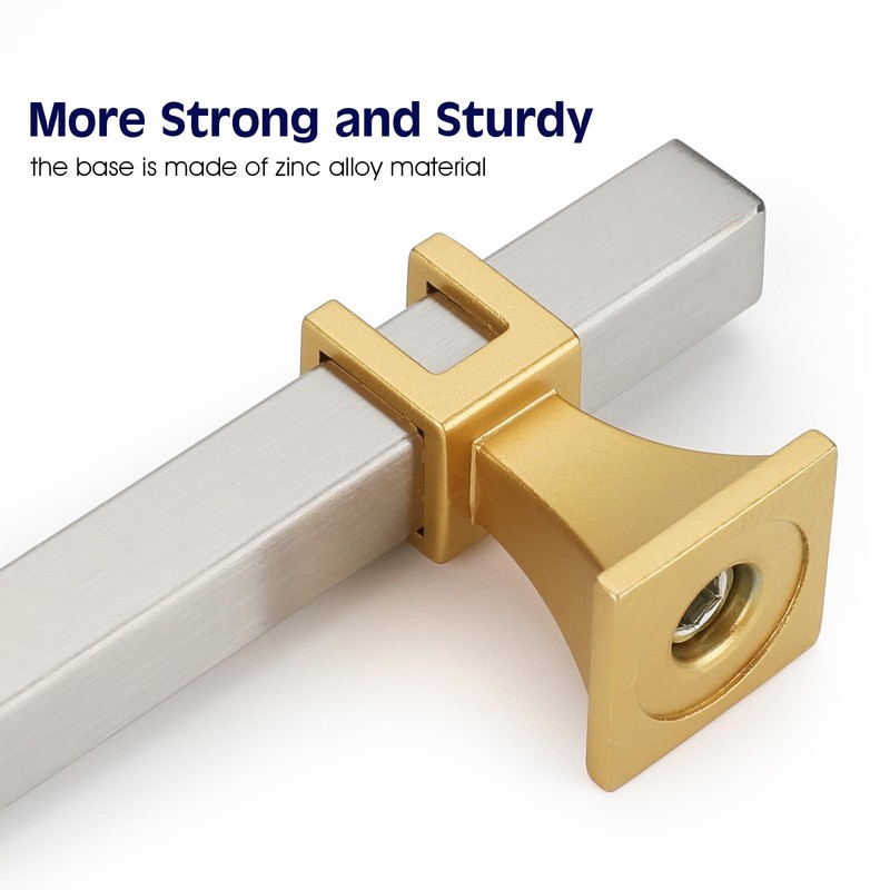 Haliwu 10 Pack Brushed Nickel Cabinet Knobs T-bar Silver&Gold Kitchen