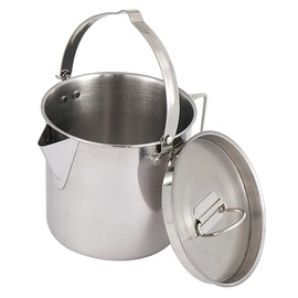 ZNZNANG Outdoor Stainless Steel Kettle,1.2L Mountaineering Camping Teapot,Portable Hanging Pot Cookware Coffee Pot Picnic Pot