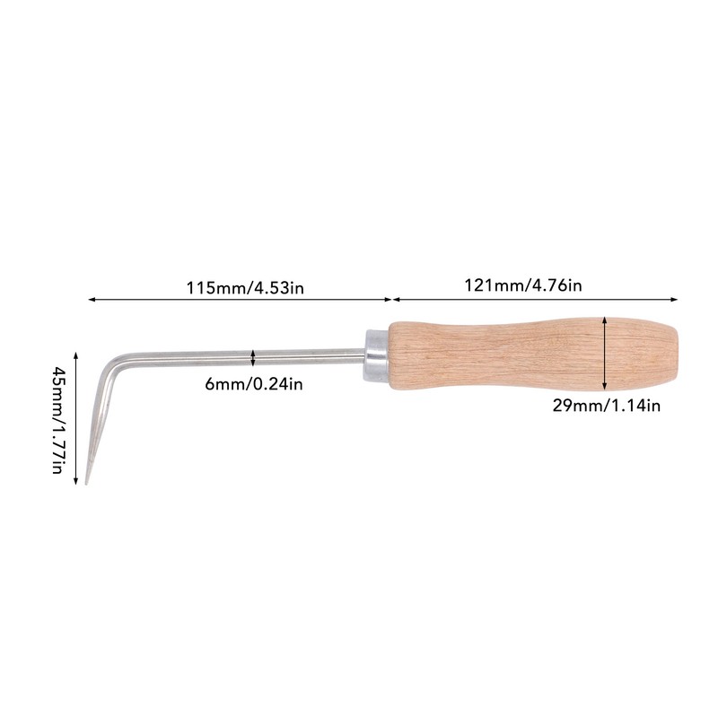 Weld Seam Crochet 6mm Diameter Wood Handle Hot Air Welding