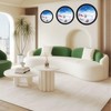alblinsy Round Photo Frame Wooden Wall Hanging Picture Frames for