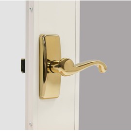 Larson Certified Storm Door Brass Georgian Lever, Storm Door Handle Replacement with Surface Mount Hardware