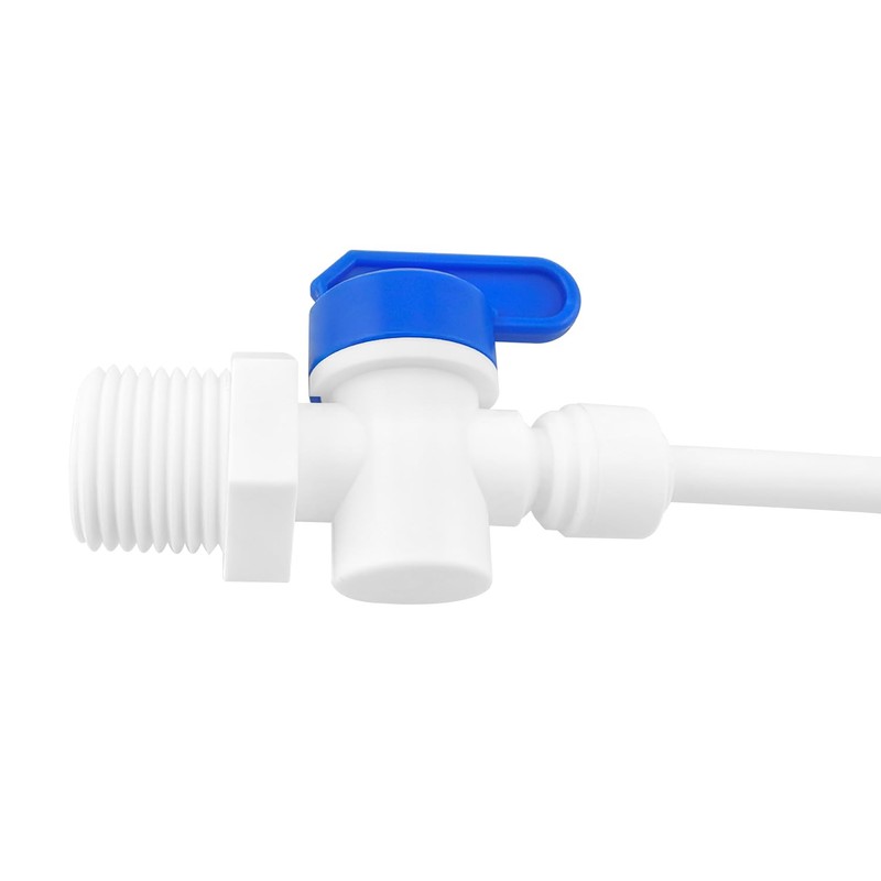 Ctyjia 1 Pcs RO Water Filter Fitting, Shut-Off Ball Valve,