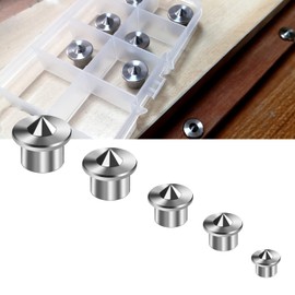Stainless Steel Dowel Pin Centers Set, 5pcs Dowel Pins of 1/4" 3/8" 5/16" 7/16" 1/2",Sharp Point Dowel and Tenon Center Transfer Plugs for Joinery Accessories -by Minliguy Woodworking Tools