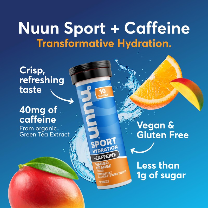 Nuun Sport Electrolyte Tablets with Caffeine from Green Tea Extract,