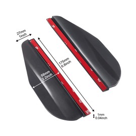 TOMALL 2Pcs Rear View Mirror Mirror Rain Visor Smoke Guard Universal Black Thicken Rear View Side Mirror Rain Eyebrow for Cars SUV Truck Rear View Mirror Cover Accessories (Black)