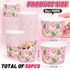 Whaline 50 Pcs Christmas Snack Cups Pink Santa Claus Xmas