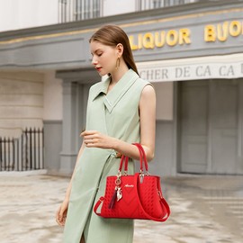 ALARION Womens Purses and Handbags Shoulder Bag Ladies Designer Satchel Messenger Tote Bag, 1-bright Red, Medium