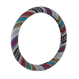 C.P.R. Universal Baja Blanket Steering Wheel Cover Baja Inca Saddle Blanket Tribal Weave Design Odorless 14"