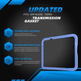 Mavnai Transmission Oil Pan Gasket Fit for GM 4L60E, 700R4, Compatible with Moroso 93104. Upgraded with Steel Shim Inside, Made of High Durometer Vulcanized Rubber, Thicker, Durable, Better Sealing