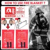 DAWNTREES Fire Blankets Emergency for Kitchen Home,1x1m Emergency Fire Retardant