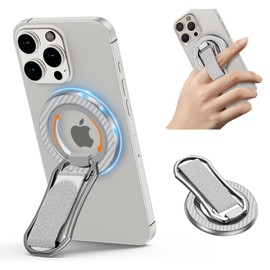 ChrisPow Smartphone Stand, MagSafe Ring, Single Sided Magnetic Ring, Nylon Strap + Ultra Strong Magnetic Force + 180° Folding + 360° Rotation + 360 Degree Rotation + Horizontal/Vertical Position