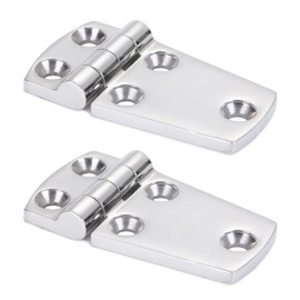 9Tong Hardware Bracket Door Hinge Steel Heavy Duty Boat Hinge Steel Cabinet Deck Rustproof Hinge Marine Garage SUS316 2pcs 38mm x 71mm