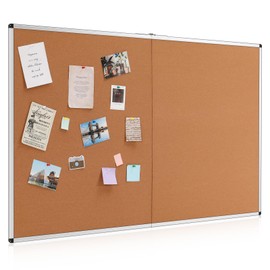 Colingmill Large Cork Bulletin Board 60 x 36 Inch Cork Boards with Pins Decorative Big Pin Board for Wall Wood Framed Notice Board for Home School Office Walls