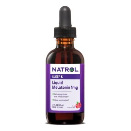 Natrol Melatonina Liquida 1 Mg | Rapida Absorción | 60 Ml Sabor Berry