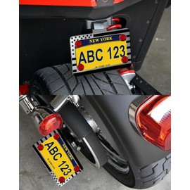 Motorcycle License Plate Frame, Motorcycle Flag Plate Holder Mount