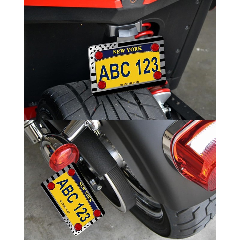 Motorcycle License Plate Frame, Motorcycle Flag Plate Holder Mount