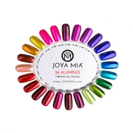 Joya Mia Aluminix Chrome Gel Nail Polish Silver Base Long Lasting Easily Soak Off Unique Colors 15ml