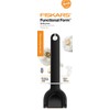 Fiskars Garlic press with fold-out grid insert and scraper, length: