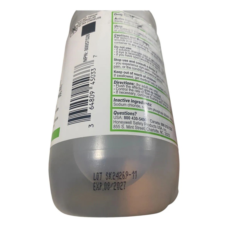 2 Botella Repuesto Solución Salina Lavaojos 473ml O 16oz C/u