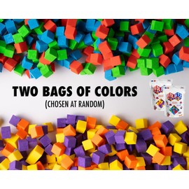 Unleash Creativity with FidlBitz Foam Building Blocks | Bag of Bitz with 3 Colours | Interact, Create and Build in 2D and 3D | Fidget and Sensory Fun for Kids | Open-Ended Play | 30g Block Set