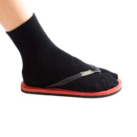 bonfim.de Two Tabi Toe Socks 1-5 Pairs in Black, White or Grey, Men and Women, Black, 5 pieces