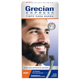 Grecian Express Tinte Colorante Para Barba y Bigote Hombre En Crema, Sin Amoníaco, Color Negro Fácil Aplicación, 80 g