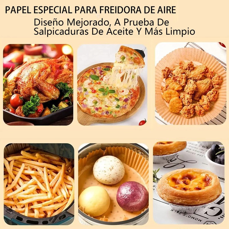 BOJA Papel para Freidora de Aire 150 PCS, Papel de