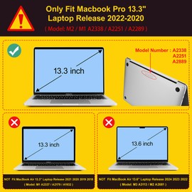 May Chen Compatible with MacBook Pro 13 inch Case 2022 2021 2020 Release Models A2338 M2 M1 A2251 A2289, Plastic Hard Shell Case for MacBook Pro 13 Inch with Touch Bar Fits Touch ID, Great Wave