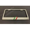 LICENSE PLATE FRAME 1x ITALIAN FLAG 3D Emblem Badge Stainless