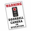 1 x Sign CCTV Doorbell Camera Sticker Recording in Operation
