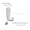 Beilala Coat Hooks Wall Mounted, 8 Pack Brushed Steel Door