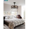 LEDIARY 20 inch Fandelier Caged Ceiling Fan with Light, Bladeless