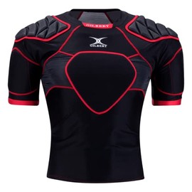 Gilbert XP300 Protective Rugby Body Armor Padded Shoulder, multicolor (black / red), 2XL