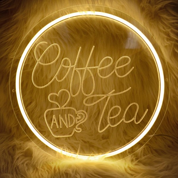 Letreros de neón de café, luces LED: letrero de barra de café, para decoración de la estación de café, letrero de café y té, letrero de neón para decoración de cafetería, letrero de café LED, cartel de café, decoración de café