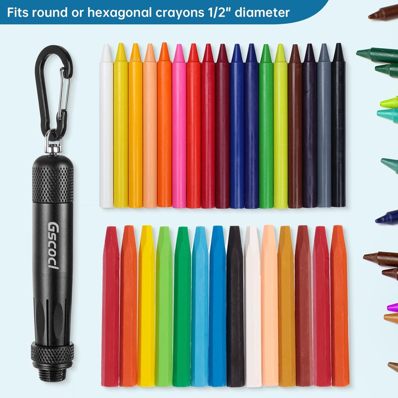 Gscocl Lumber Crayon Holder for 1/2" Round or Hexagonal Crayons,Ferro
