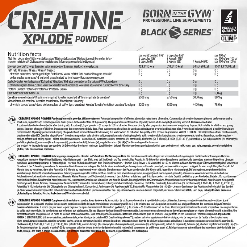 Olimp Labs Creatine Xplode Powder, Pineapple Flavour, 500 g