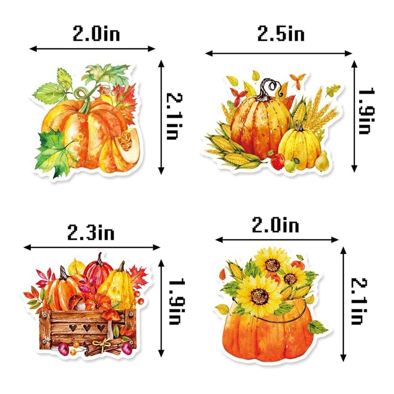 27PCS Pumpkin Cupcake Toppers, Harvest Pumpkin Cake Toppers, Rustic Autumn