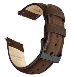 Ritche Genuine 22mm Leather Watch Band Classic Vintage Quick Release Leather Watch Strap (Saddle Brown), Valentine's day gifts for him or her