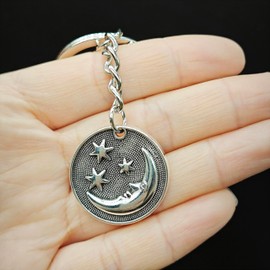 IZROLO Fashionable and Popular Moon Star Pendant Keychain Pendant Gift Souvenir, Moon Star Keychain, other
