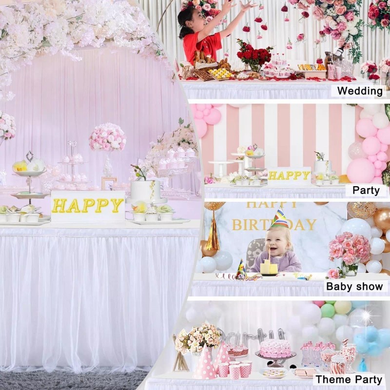 XINYUCHEN Falda De Mesa Faldón De Tul P Decoración Evento