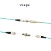 GELRHONR ST Fiber Coupler ST to ST/APC Simplex Multimode Male