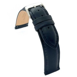 diloy XL leather watch strap for classic watches smooth stitched cowhide padded special length sizes 10mm 12mm 14mm 16mm 18mm 20mm 22mm 24mm 26mm 28mm 30mm 302EL Navy Blue 16mm