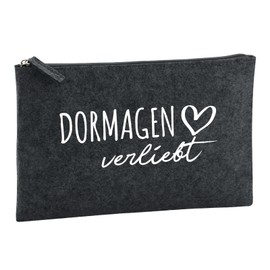 Huuraa Kulturbeutel Dormagen verliebt Geschenk 1 Liter Charcoal Filz Dormagen Geschenkidee