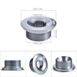 Keenso Bicycle Crank Bolt, Bicycle Aluminium Alloy Crank Bolt BB Bottom Bracket Mounting Screw for 590 596 XT SLX Crankset (Titanium Color)